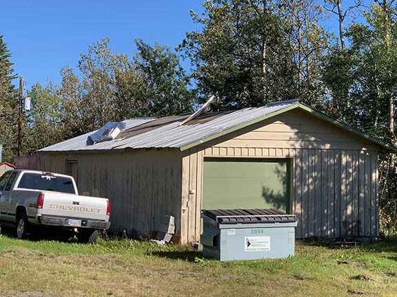 Damanged shed